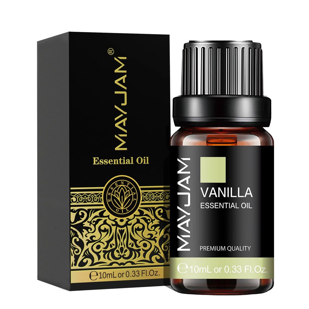 10ML Lavender Lemongrass Jasmine Vanilla Eucalyptus Rose Lemon Essential Oil for Humidifier Diffuser Candle Making