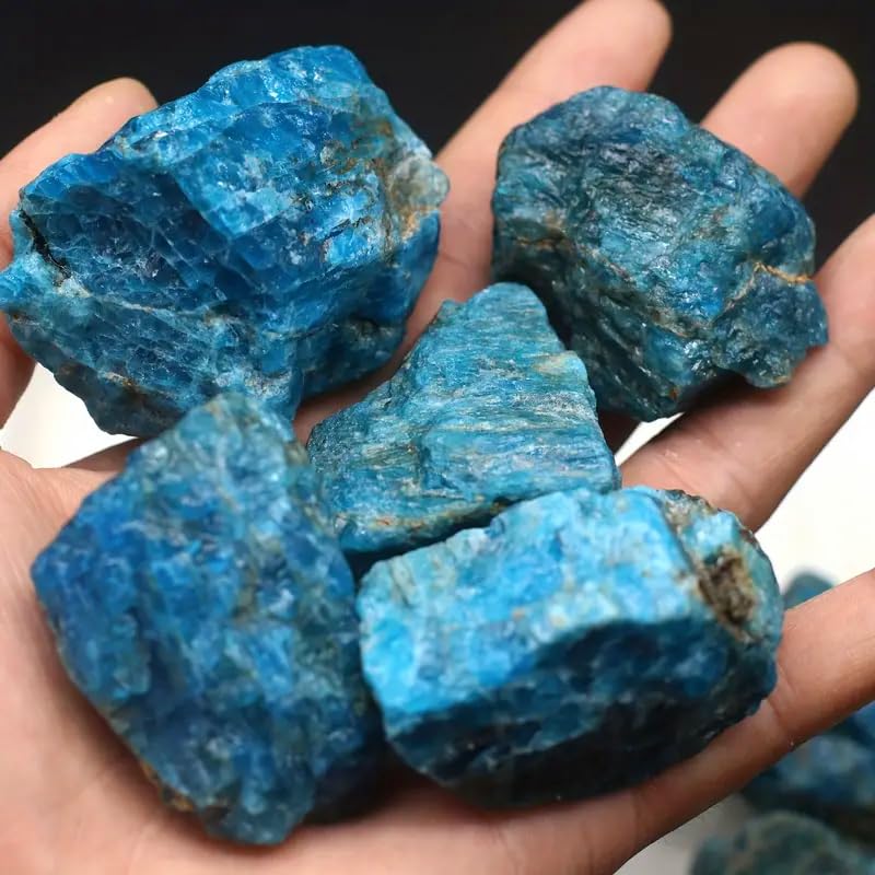 Zenkeeper 1Lb Apatite Crystal Stone Natural Raw Stones & Fountain Rocks for Tumbling Cabbing Polishing Wire Wrapping Wicca & Reiki Crystal Healing