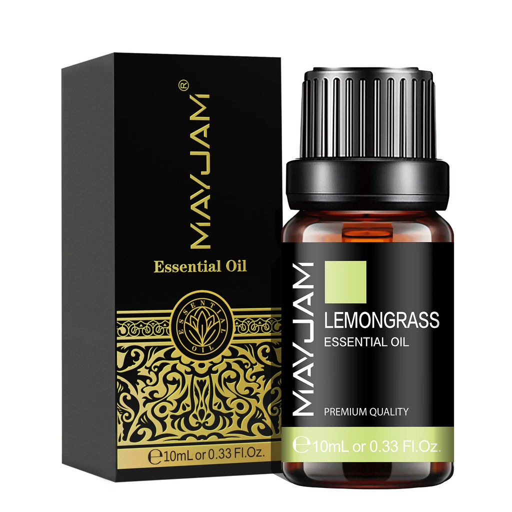 10ML Lavender Lemongrass Jasmine Vanilla Eucalyptus Rose Lemon Essential Oil for Humidifier Diffuser Candle Making