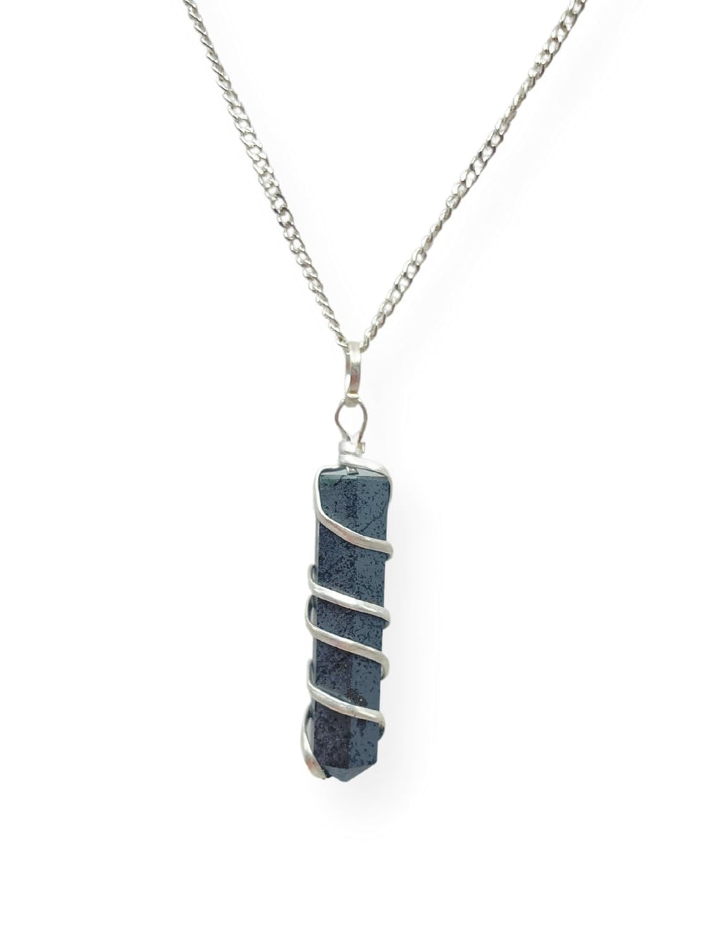 Hemetite Crystal Pendant Necklace Healing Authentic Stone with Chain Real Gemstone Chakra Healing Charm