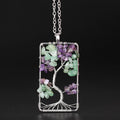 Tree of Life Necklace with Chakra Stones