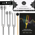Tuning Forks for Healing (128Hz 256Hz 512Hz) — Authentic Body Weighted Tuning Forks Medical for Healing Chakra Set — Yoga and Meditation Accessories — Tuning Fork Set Frequency Healing Devices