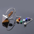 Obsidian Crystal Pendulum with Seven Chakra Beads