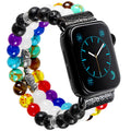 7 Chakra Healing Bracelet Lava Rock Lucky Elephant Beaded Band Compatible with Apple Watch 10 9 8 7 SE 6 5 4 3 Elastic Strap for iwatch 38mm 40mm 42mm 44mm for Men L