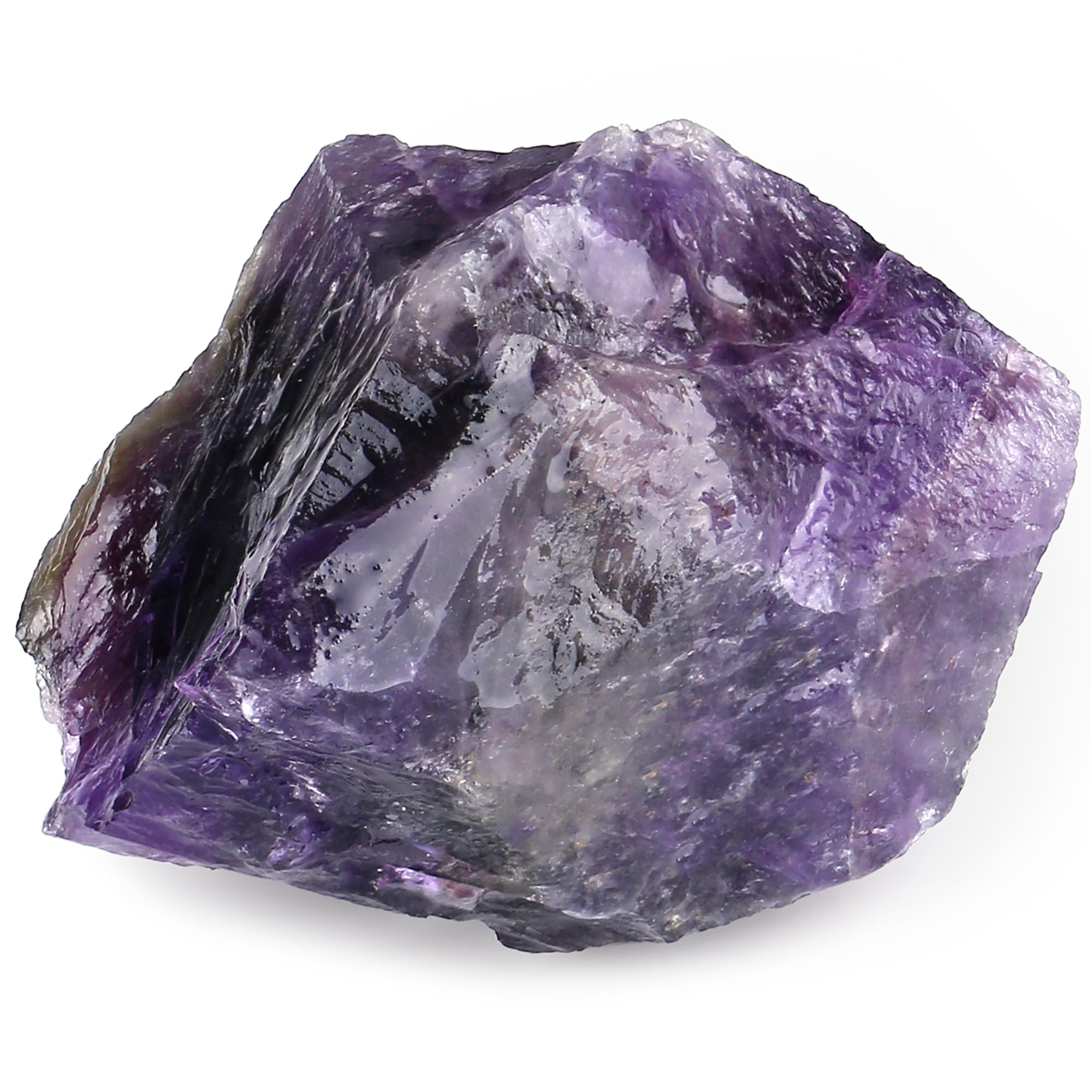 Amethyst 1.8-2.2" Natural Raw Stones and Healing Crystals Large Stone Rough Crystal Rocks for Tumbling Cabbing Polishing Fountain Rocks Decoration 1PCS