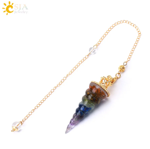 Chakra Healing Crystal Pendulum for Dowsing