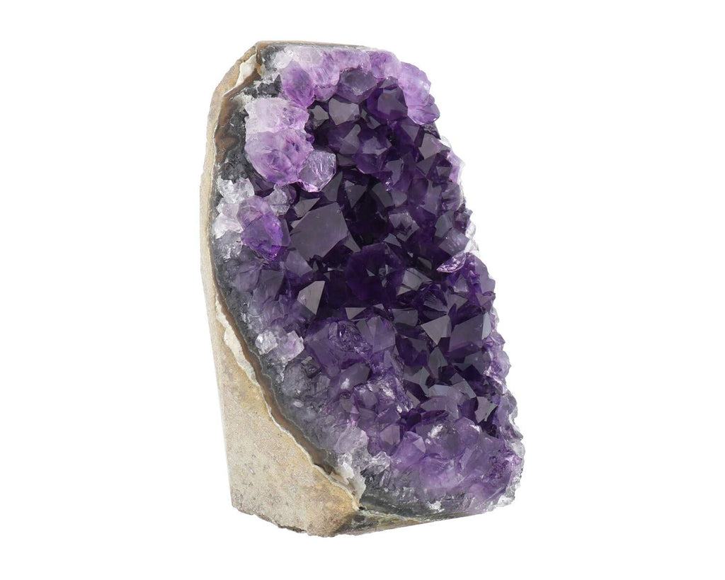 DEEP PURPLE PROJECT Amethyst Crystal Geode Spiritual Healing Rocks Cluster Quartz Stone (250 grams or less Amethyst Purple)