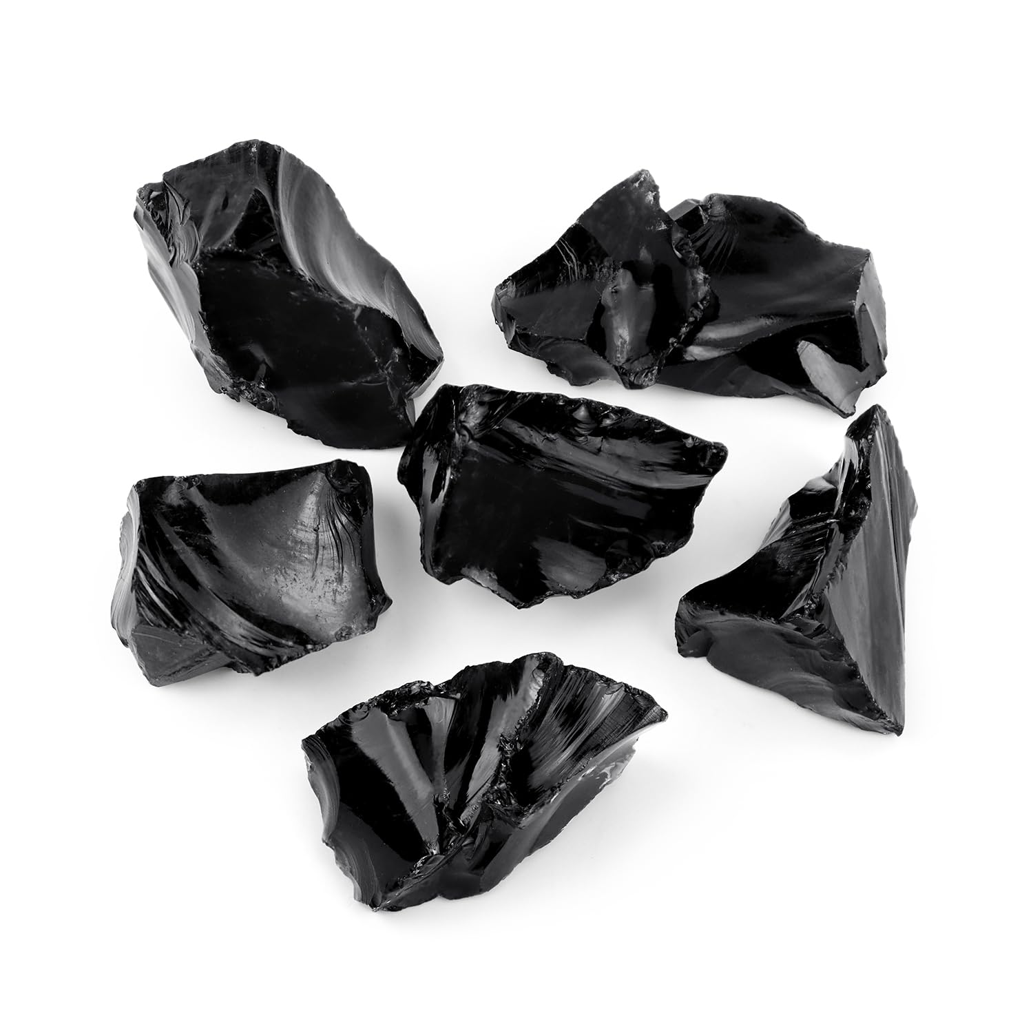 0.55 lb Natural Raw Stones Rough Stones Crystal 1.25-2.0" Healing Crystals for DIY Tumbling Wire Wrapping Meditation Decoration Fountain Rocks (Black Obsidian)