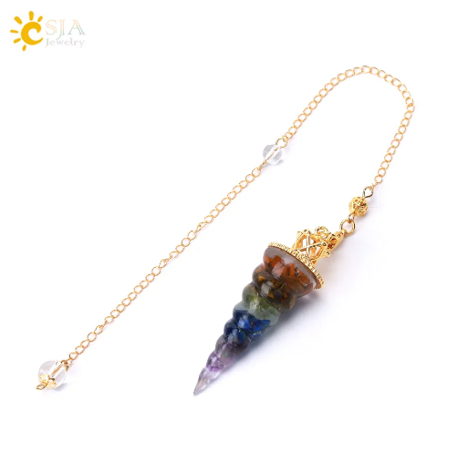 Chakra Healing Crystal Pendulum for Dowsing
