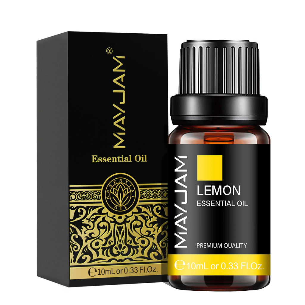 10ML Lavender Lemongrass Jasmine Vanilla Eucalyptus Rose Lemon Essential Oil for Humidifier Diffuser Candle Making
