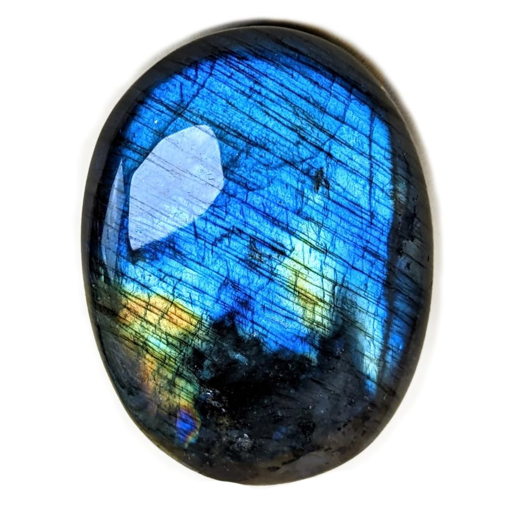 Labradorite Crystal Polished Stones for Anxiety Reiki Worrystone Gemstone Natural Rocks from Madagascar Third Eye Chakra Healing Stone