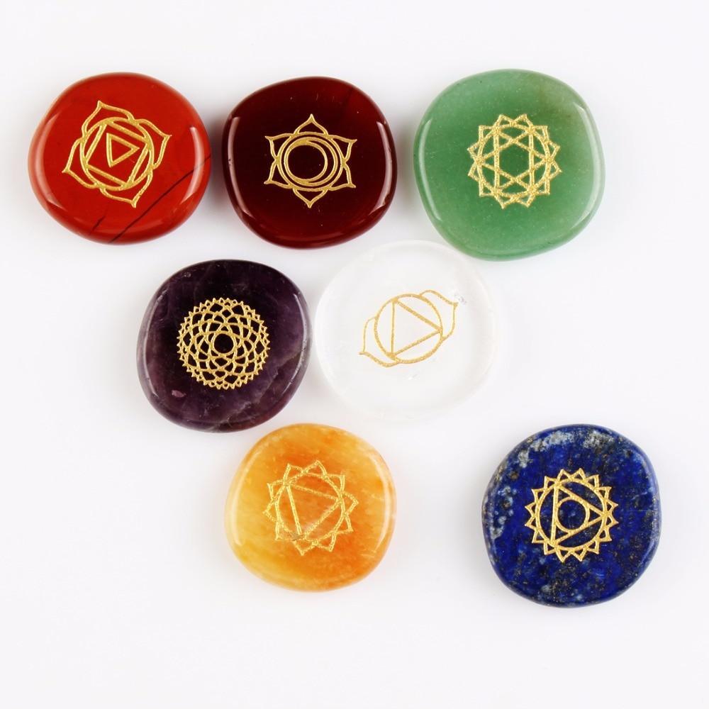 Natural Crystal Seven Chakra Energy Stone Ornament