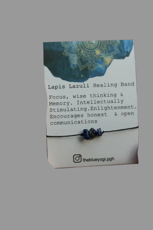 Lapis Lazuli Healing Band with an Affirmation