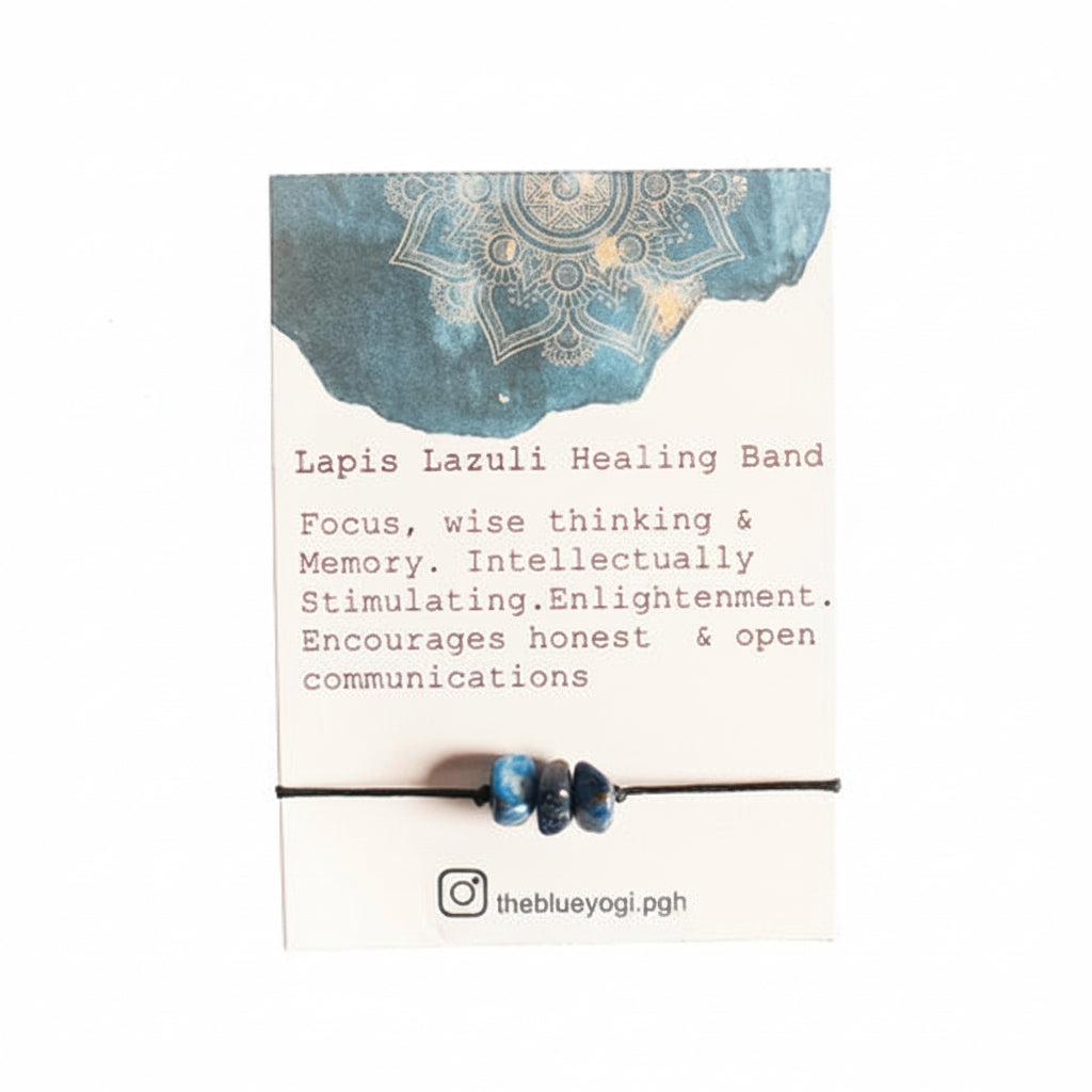 Lapis Lazuli Healing Band with an Affirmation